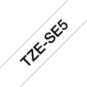 Ruban de sécurité Brother TZe-SE5 / TZESE5, noir sur blanc, 24 mm x 8 m
