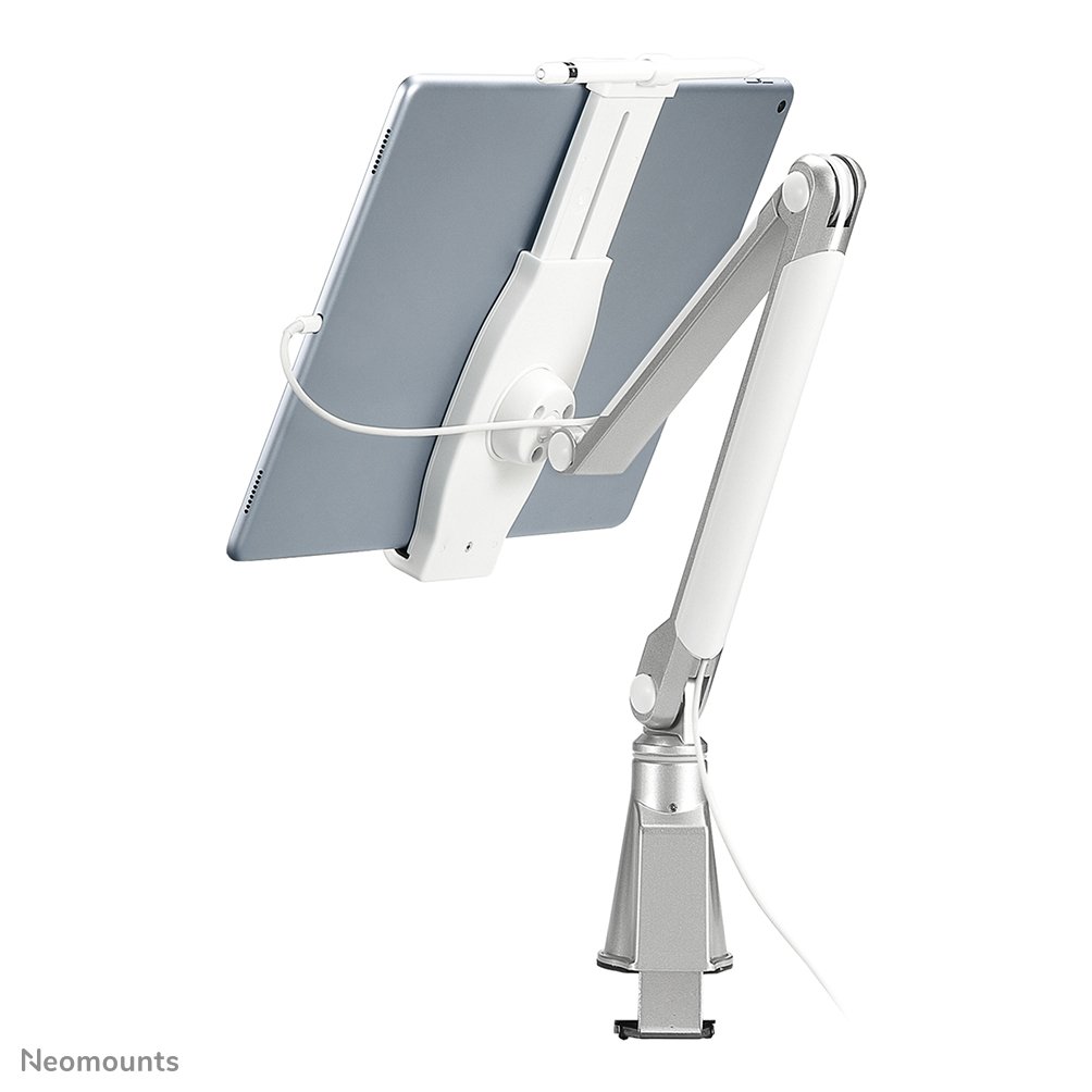 Support pour tablette Neomounts TABLET-D100SILVER, 4.7 à 12.9 pouces, jusqu'à 1 kg, inclinaison, rotation, tourner