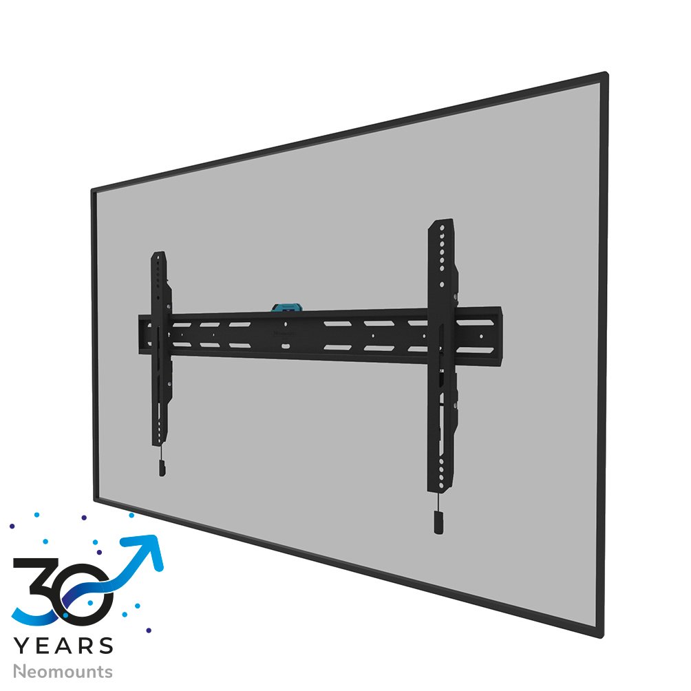Support mural pour écran Neomounts WL30S-850BL18, 43 à 86 pouces, jusqu'à 60 kg, VESA 100x100 à 800x400, fixé
