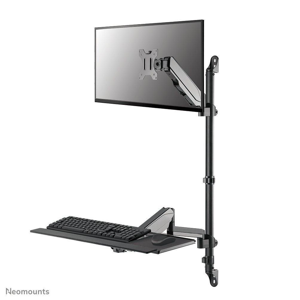 [WL90325BL1] Neomounts WL90-325BL1 Sitz-Steh-Arbeitsplatz, 17 bis 32 Zoll, bis 9 kg, VESA 75x75 bis 100x100, Voll beweglich