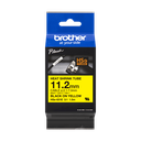 Gaine thermorétractable Brother HSe-631E / HSE631E, noir sur jaune, 11,2 mm x 1,5 m