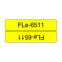 Brother Fähnchenetiketten vorgestanzt FLe-6511 / FLE6511, schwarz auf gelb, 21 x 45 mm, 72 Etiketten