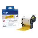 Brother DK-22606 / DK22606 continuous film roll, black on yellow, 62 mm x 15.24 m