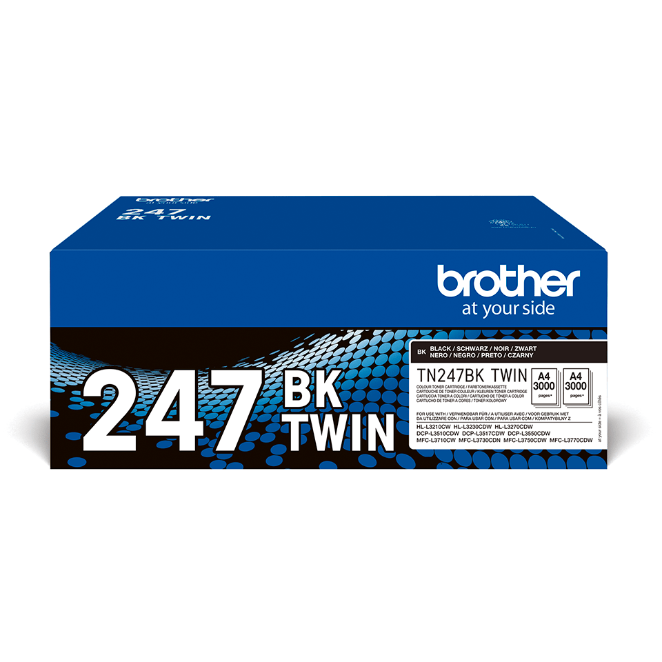 Brother TN-247BKTWIN / TN247BKTWIN black toner twin pack XL, 2 x 3,000 pages