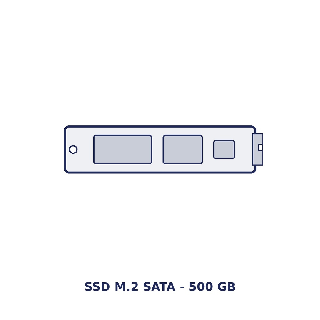 [M2SSD500] SAGA M2SSD500 500 GB M.2 SATA SSD, factory option